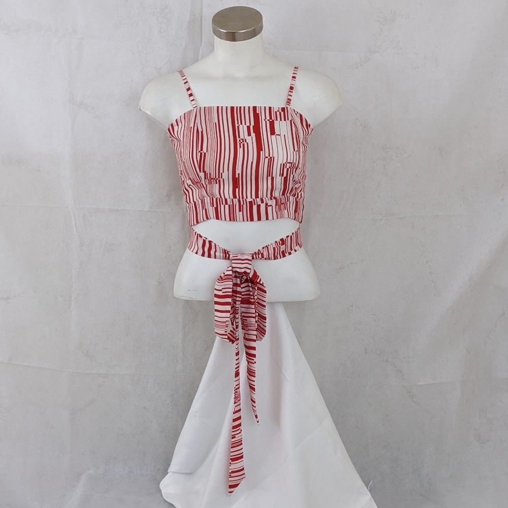 Crop Cami with Waist Tie Size S Y2K
